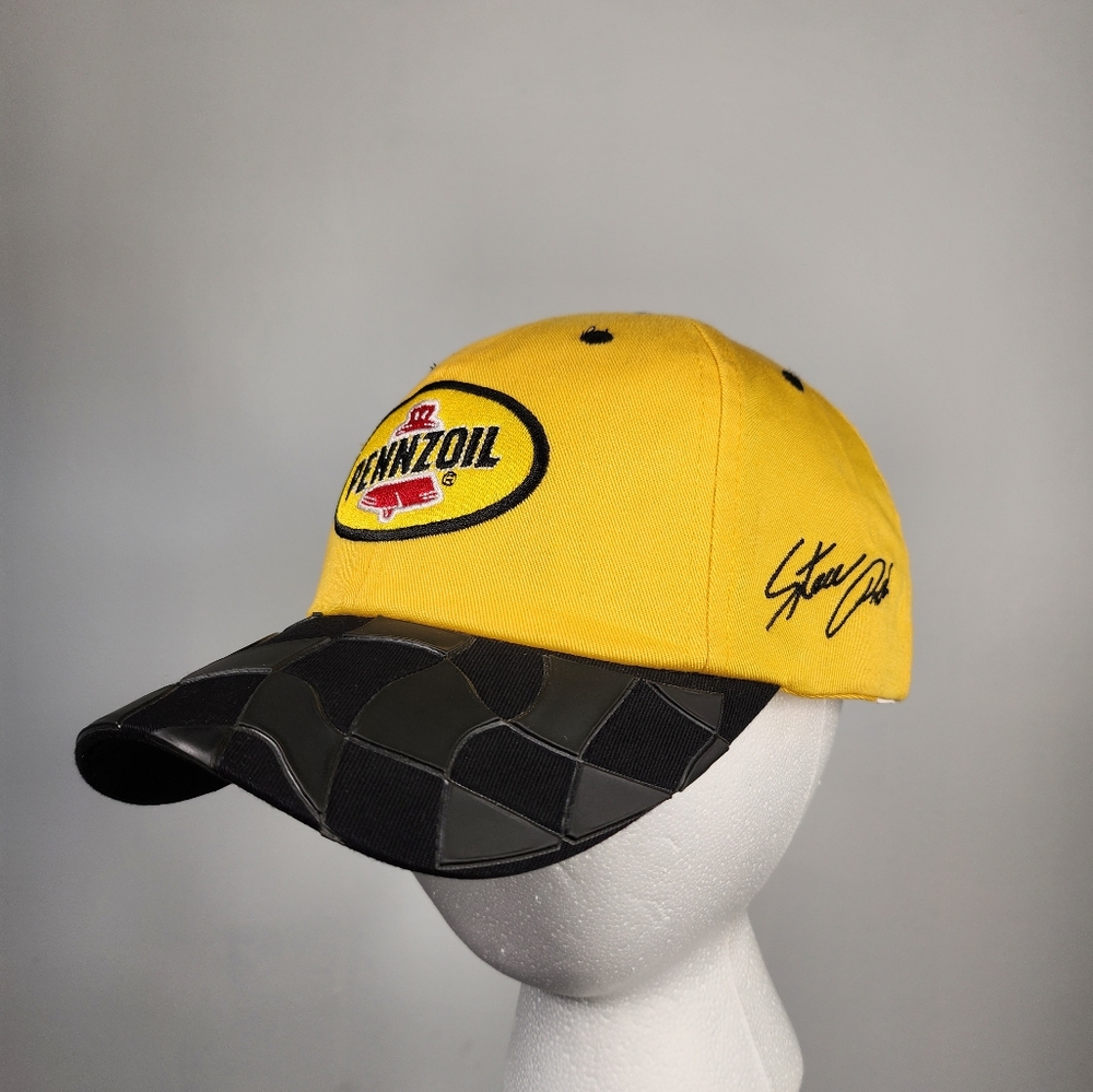 Pennzoil Steve Park Strapback with 3D checkered flag bill